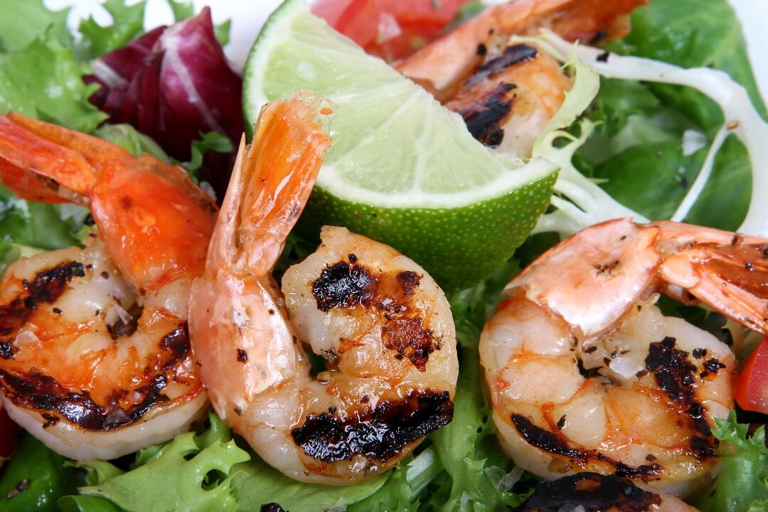 Shrimp a source of protein in a protein diet to lose weight